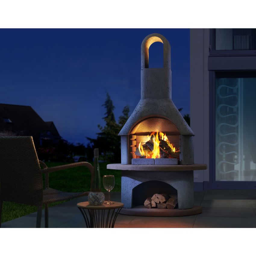 Barbecue CARMEN en Béton 117x65x210cm