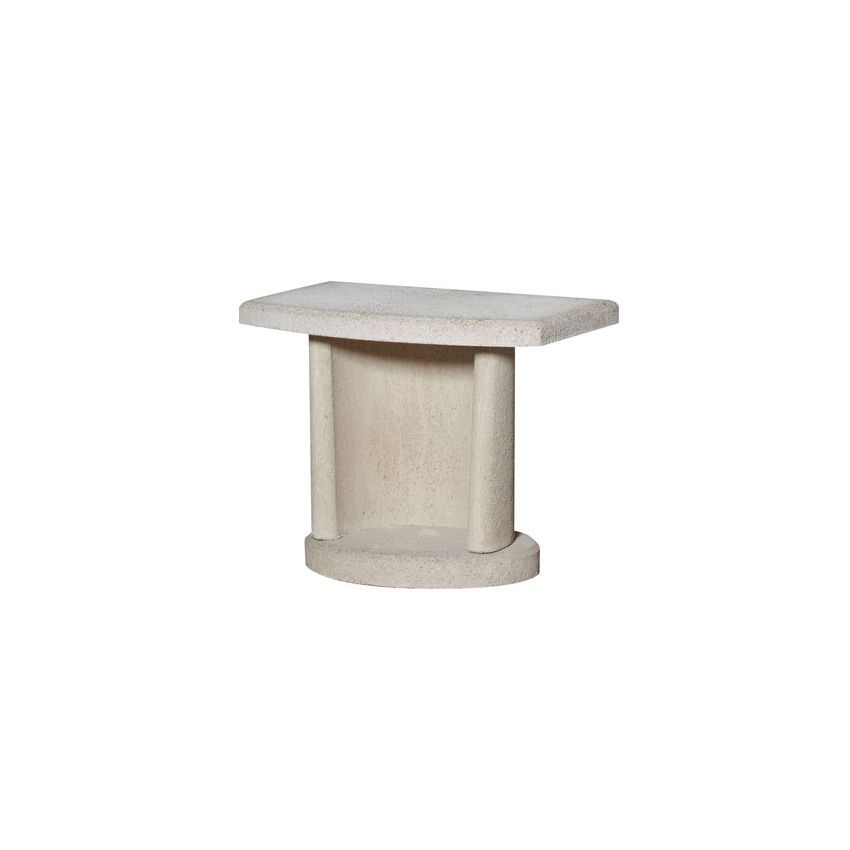 Table pour Barbecue en béton quartz blanc