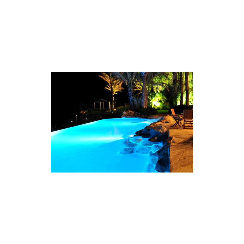 Projecteur LED Multicouleur pour piscine bois