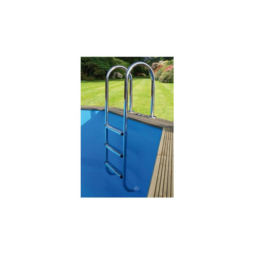 Echelle Inox pour Piscine en bois