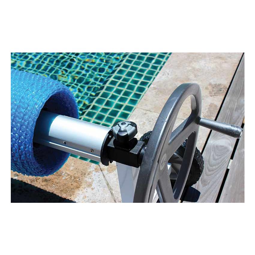 Enrouleur de bâche T Alu Kalu pour piscine jusqu'à 10 x 5 m