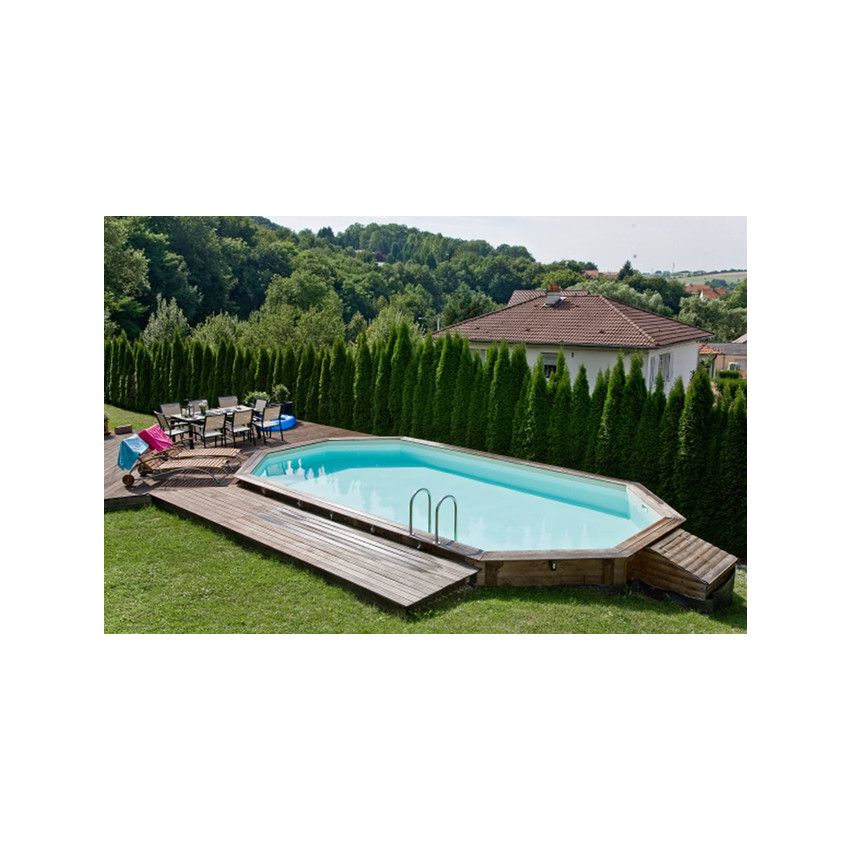 Piscine bois Allongée UBBINK AQUABELLE 750x400x130cm