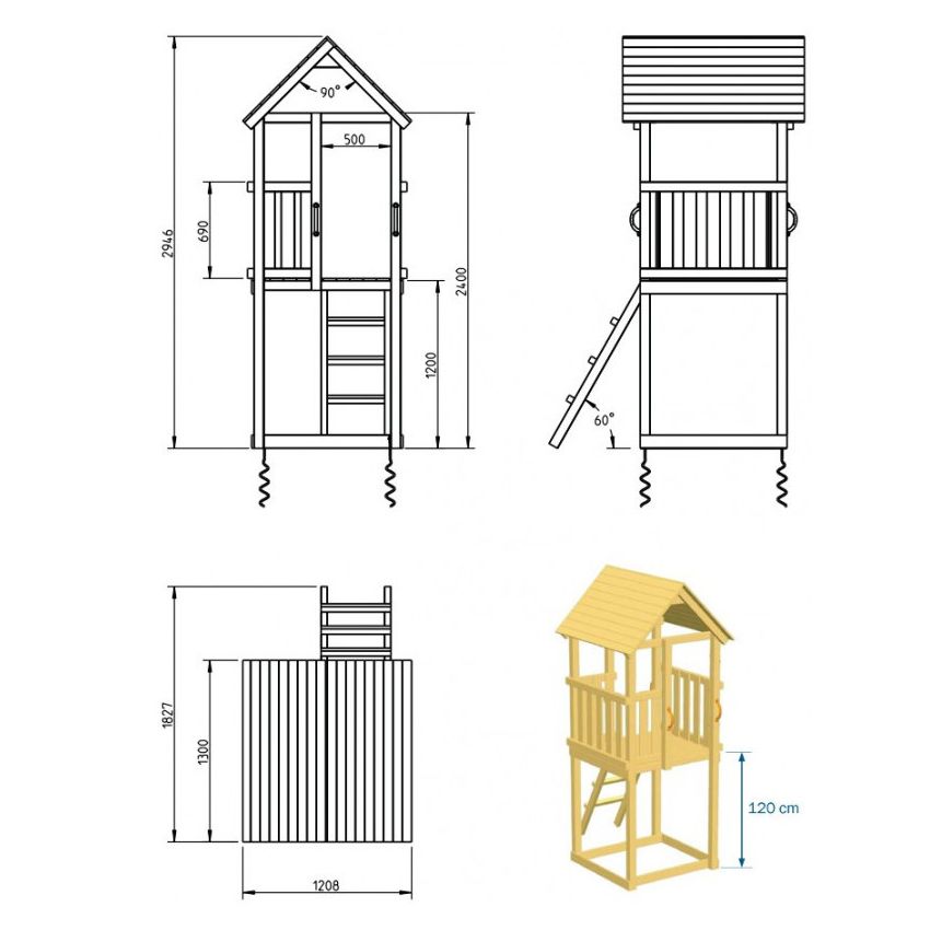 Station de Jeux en bois Kiosk Blue Rabbit 2.0 