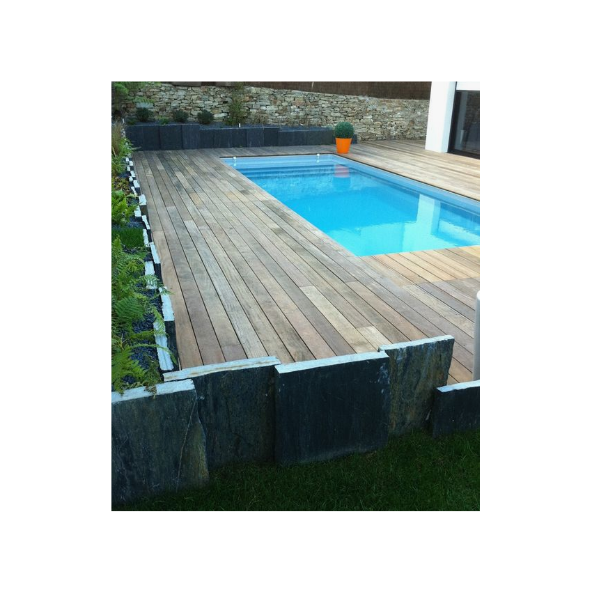 Piscine Bois Luxe Rectangulaire avec Escalier droit 520x320x131cm