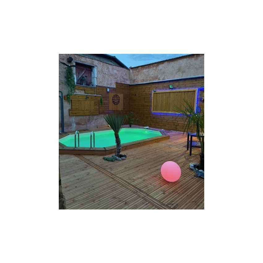 Piscine Bois Lola Octogonale Allongée 541x336x131cm