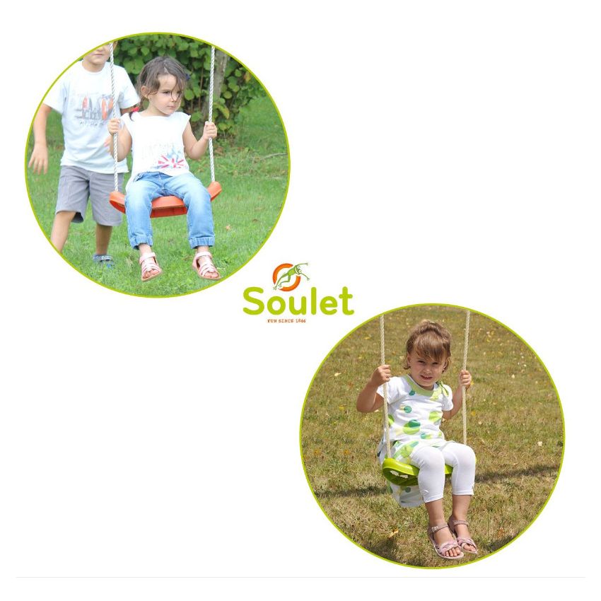 Portique en bois ALIZEE : 2 balançoires L265xl166xH195