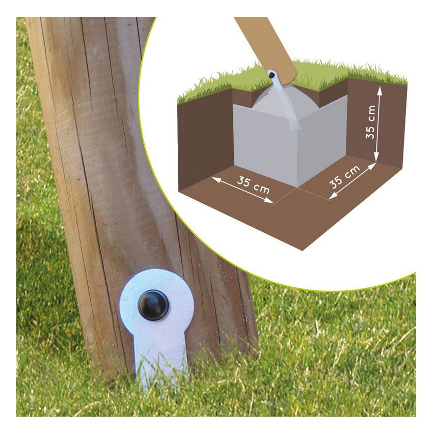 Portique en bois HANNA 1 balançoire L165xl166xh195