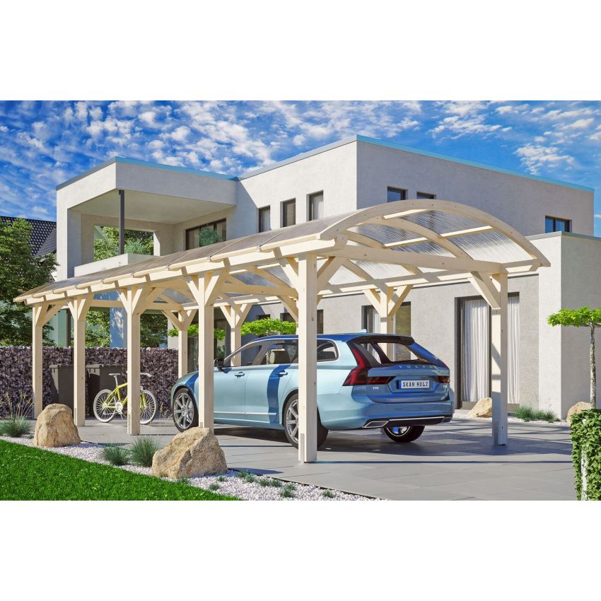 Carport Bois Franken3 969 x 376 cm