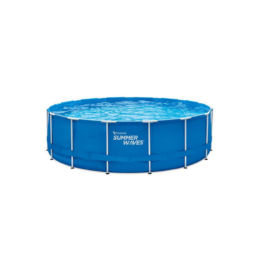 Piscine tubulaire SUMMER WAVES ⌀457x122cm avec Filtration, Couverture et Tapis de sol