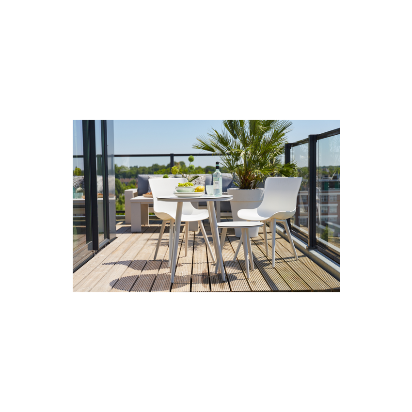 Lot de 2 chaises résine SOPHIE Blanc 