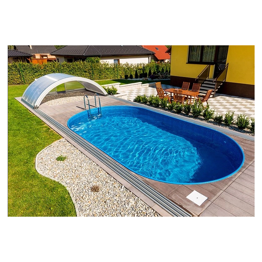 Piscine Acier Allongée Ibiza à enterrer 700x350x120cm