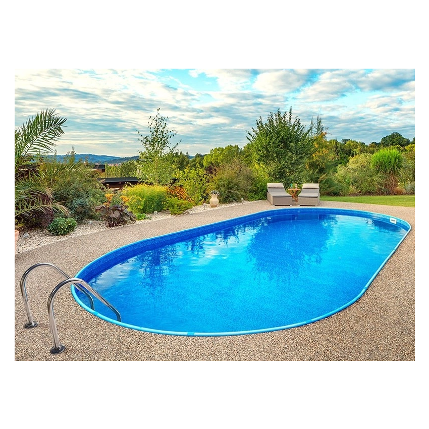 Piscine Acier Allongée Ibiza à enterrer 800x416x120cm