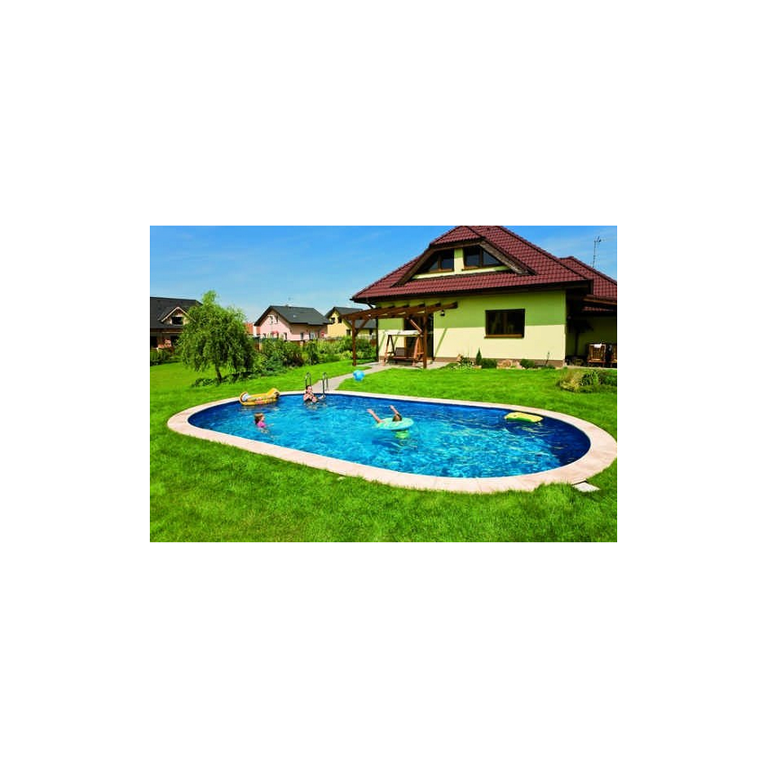 Piscine Allongée Ibiza Acier à enterrer 1200x600x150cm