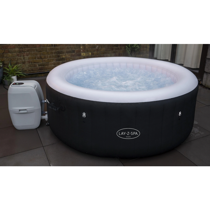 Spa Gonflable Lay- Z Miami rond 2/4 places