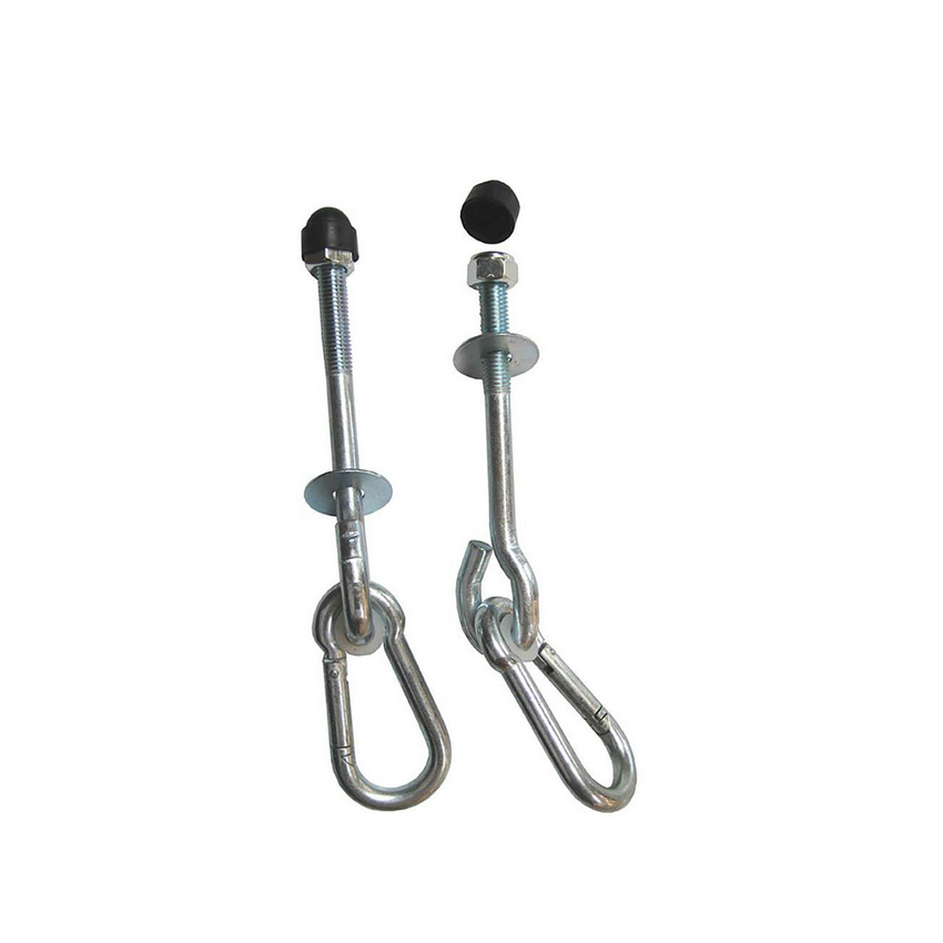 Lot de 2 crochets mousquetons en acier pour portique