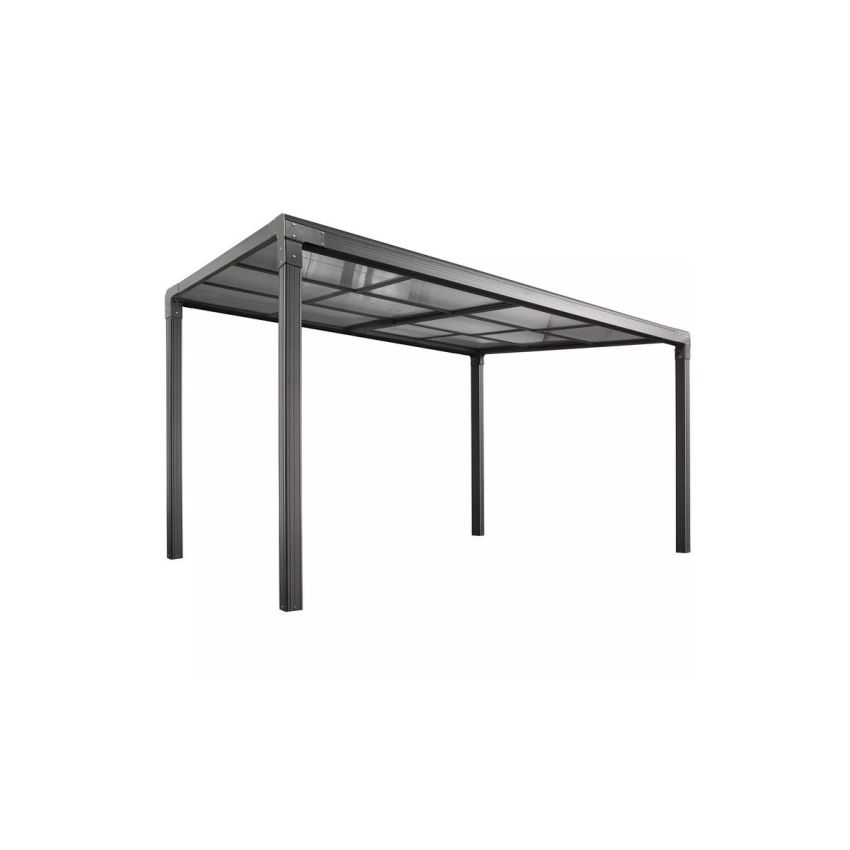 Pergola en aluminium gris anthracite 392x308x263cm