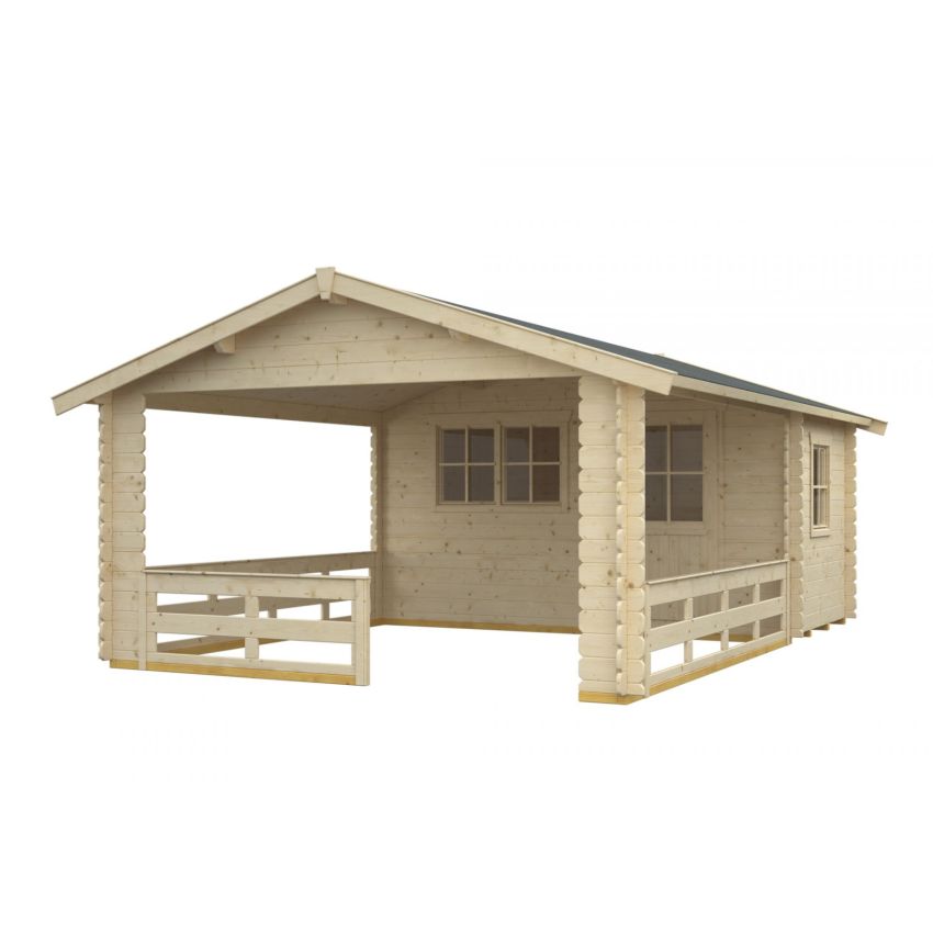 Alicante 1 Patio House Maison en Bois 380 x 513 cm 19.50 m²