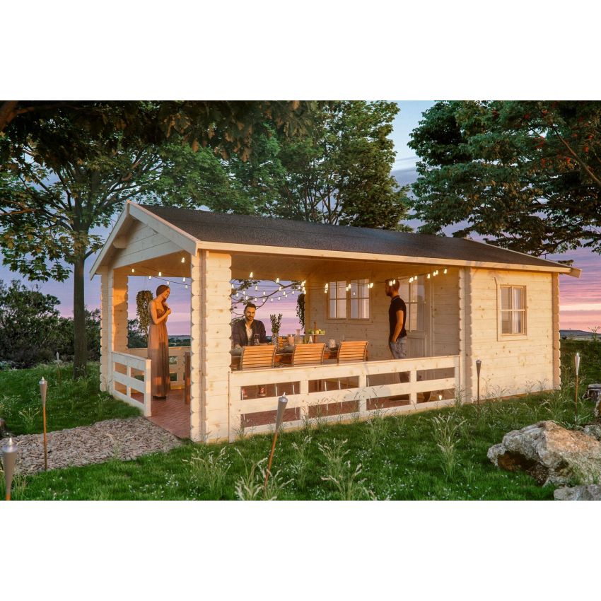 Alicante 3 Patio House Maison en Bois 380 x 613 cm 23.30 m²