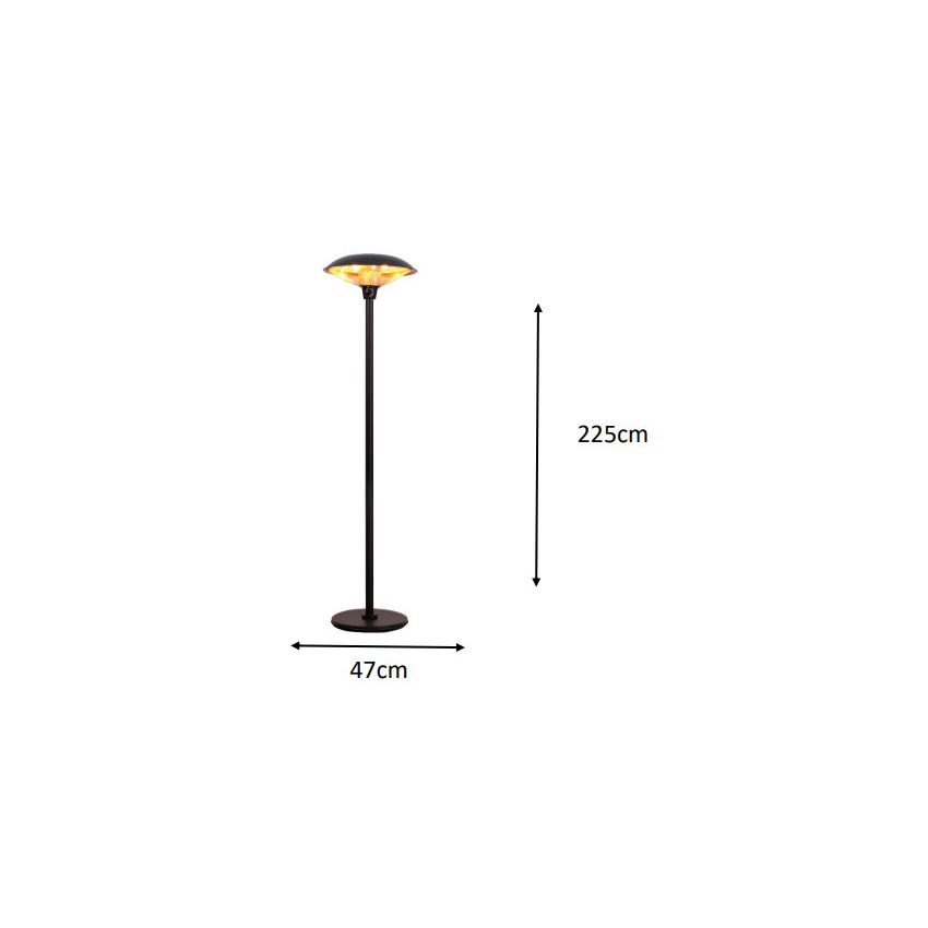 Parasol ZEPHYR Électrique 2000W Gris 