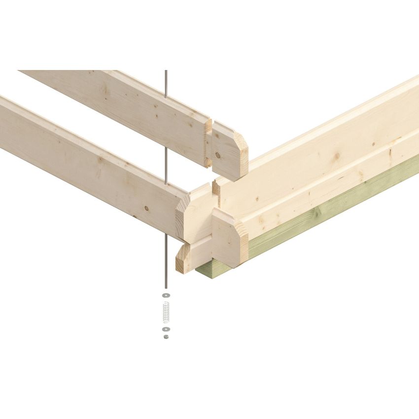 Chalet de Jardin Bois 300 x 300 cm 9 m² COMO