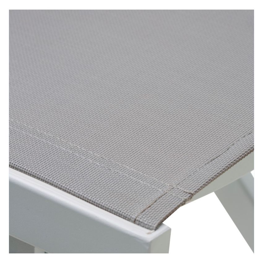 Fauteuil de Jardin WHITESTAR Blanc Coussin Gris 