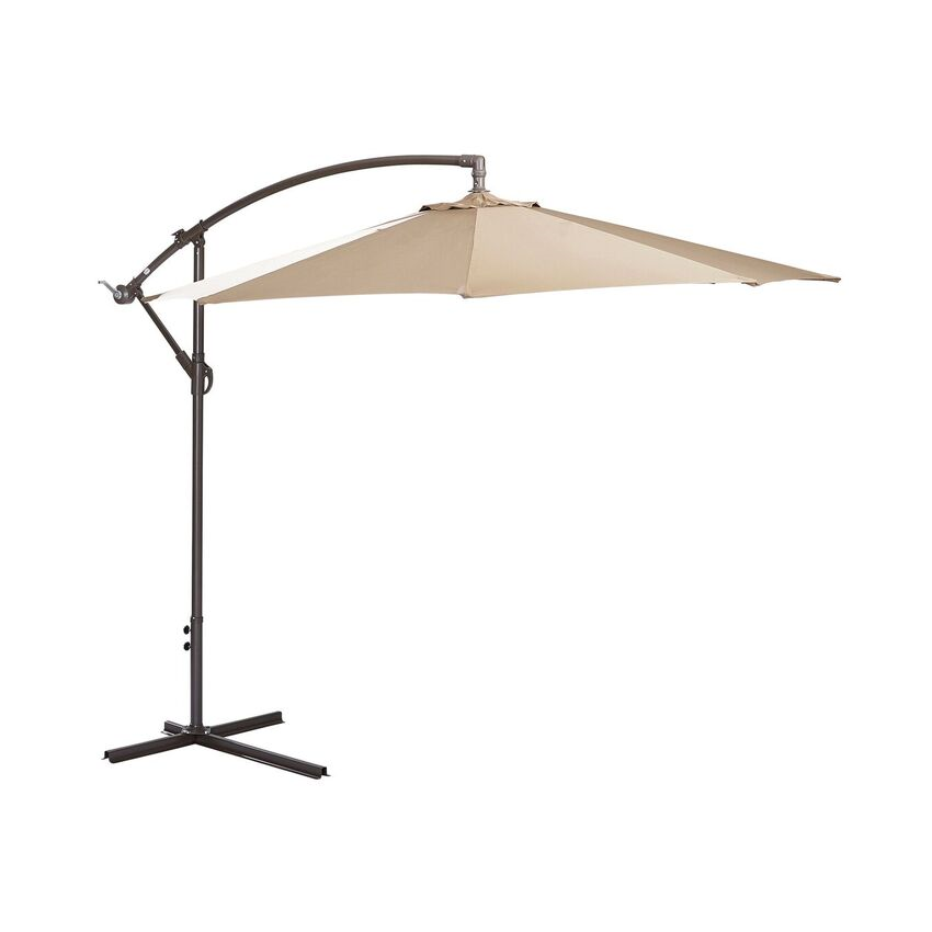 Parasol de Jardin Déporté Rond Taupe 270 x 270 x 230 cm 