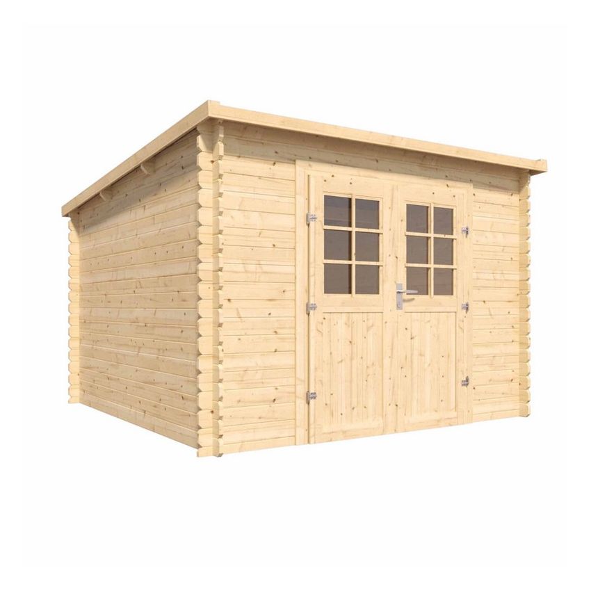 Abri de jardin en bois 7.5m² 298x298x205cm