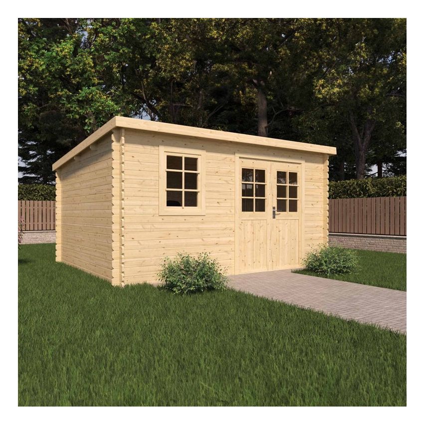 Abri de jardin en bois 8.4m² 398x248x204cm