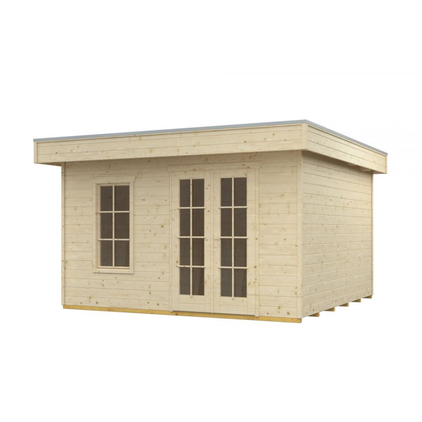 Maison en Bois à Toit Plat Breda 11.40 m² Epaisseur 28 mm