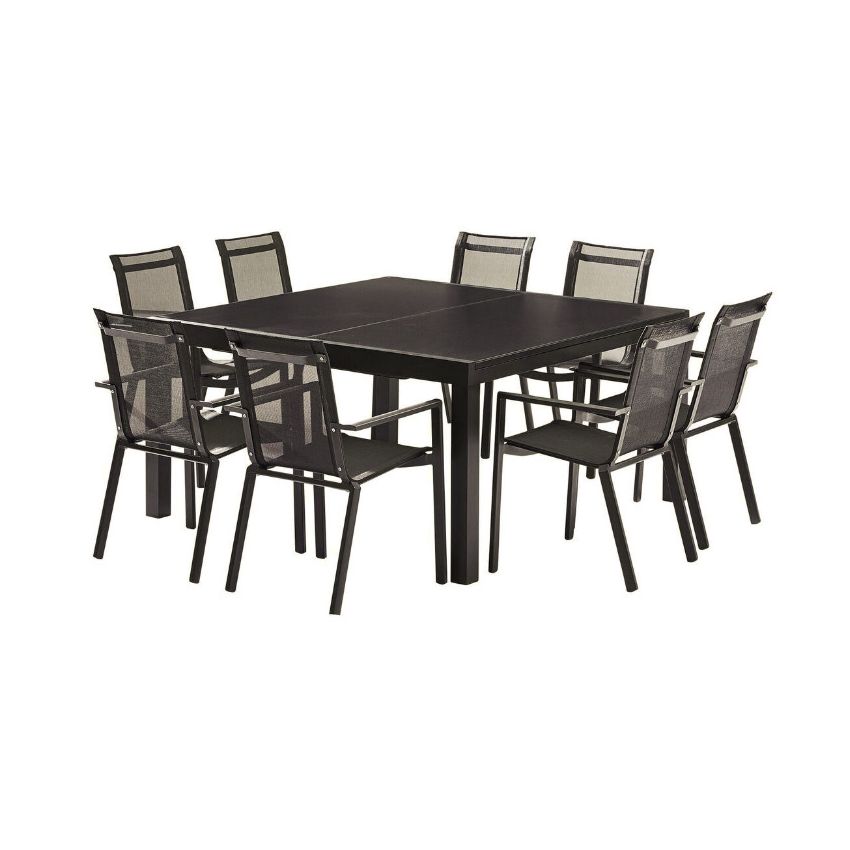 Ensemble de Jardin Black Star Full Verre Noir 8/12 personnes