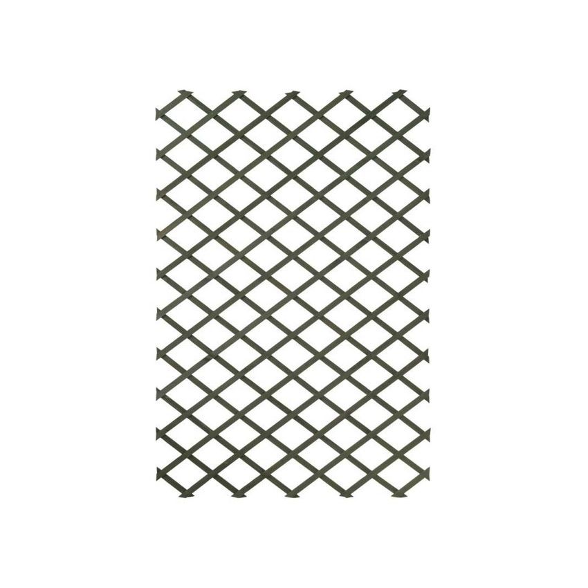 Treillage extensible en bois coloré vert 100 x 300 cm