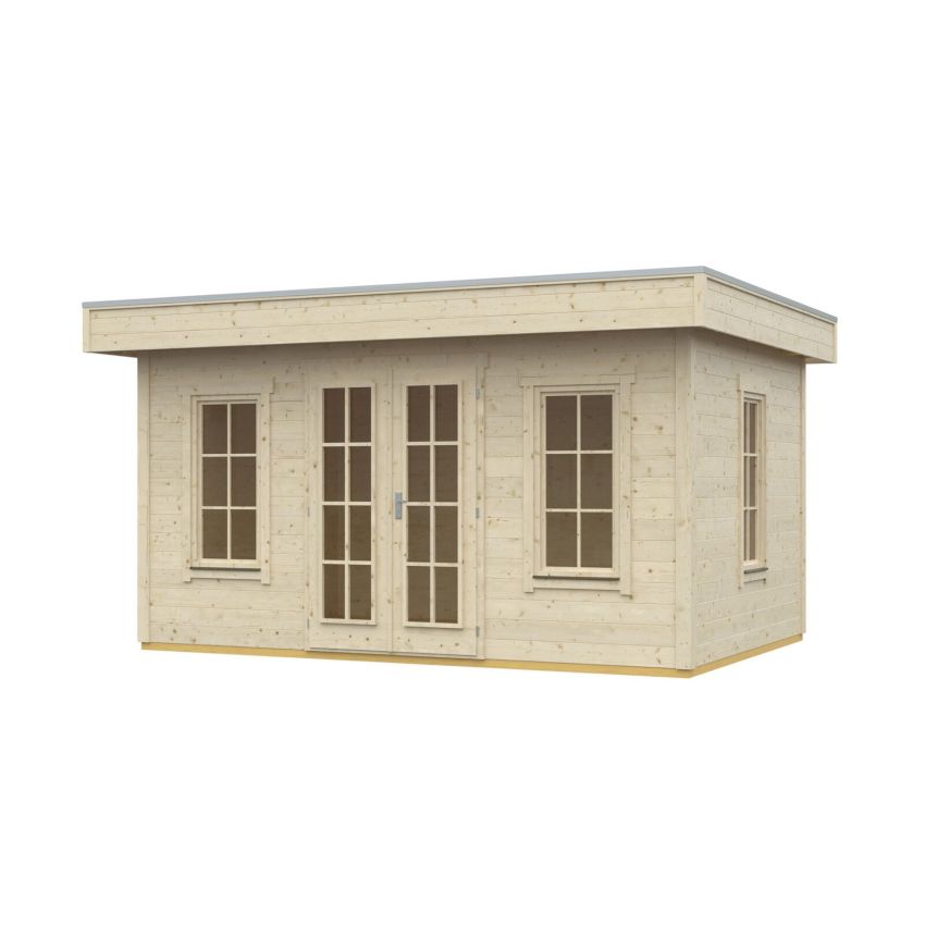 Chalet de Jardin en Bois Toit Plat 420 x 380 cm 15.96 m² BASEL