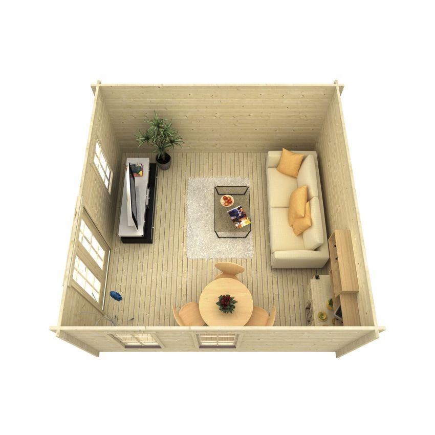 Chalet de Jardin en Bois 420 x 420 cm 17.64 m² TORONTO