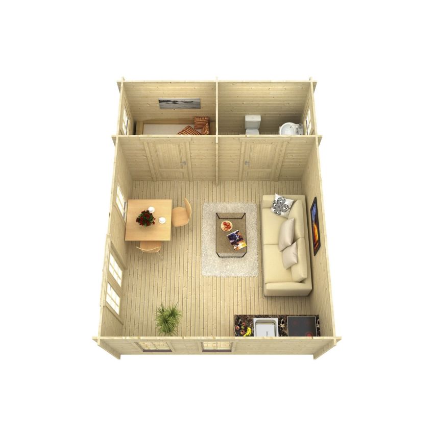 Chalet de Jardin en Bois 420 x 560 cm 23.52 m² TORONTO