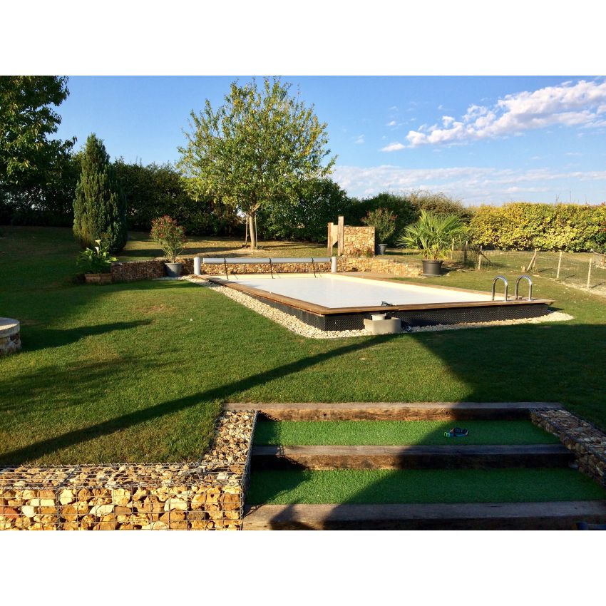 Piscine Bois Luxe Rectangulaire 620x420x130cm