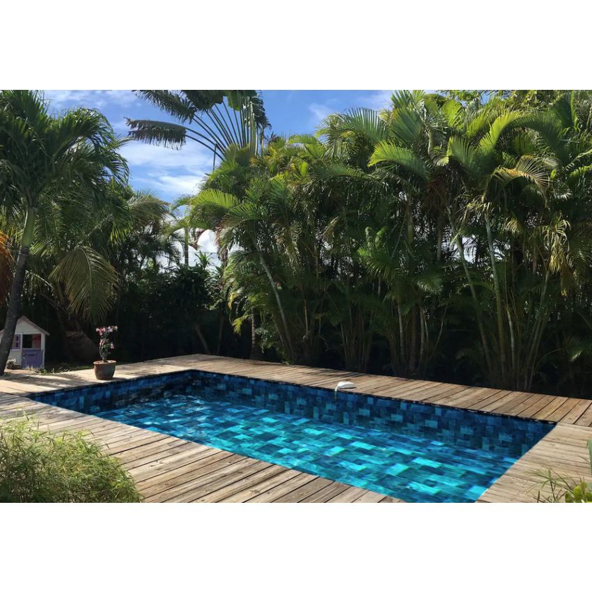 Piscine Bois California Rectangulaire Luxe 520x220x131cm Pierre de Bali