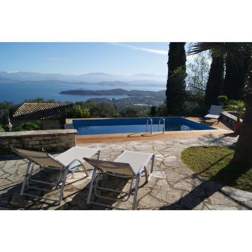 Piscine bois Rectangulaire UBBINK AZURA 350x200x71cm Liner Bleu