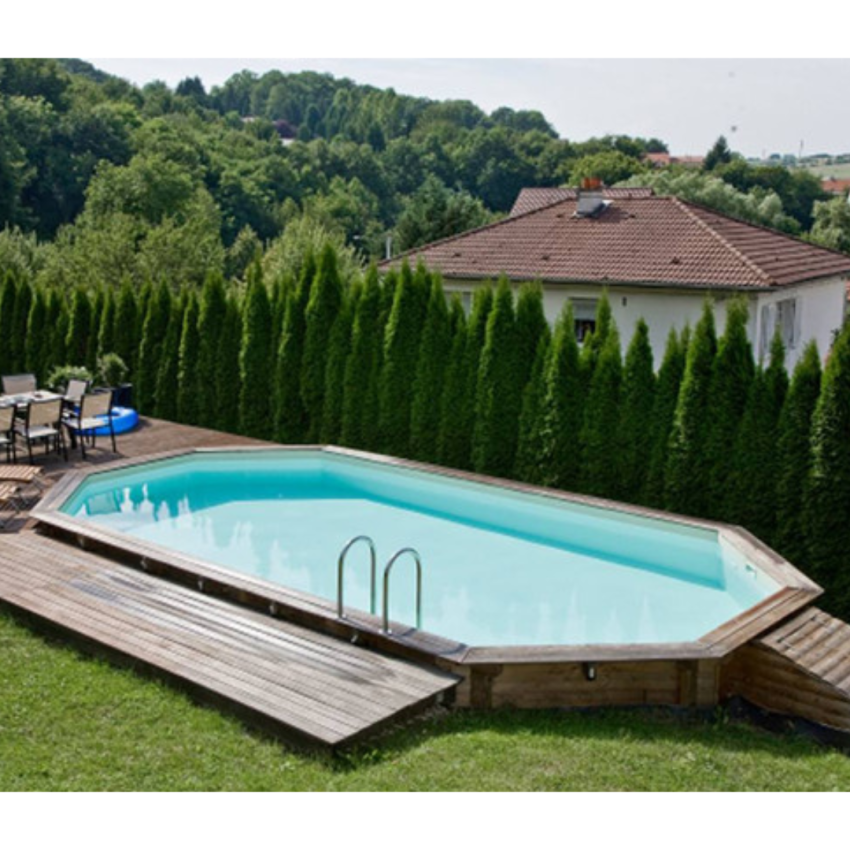 Piscine bois Allongée UBBINK AQUABELLE 750x400x130cm
