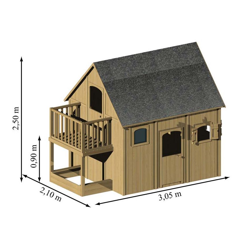 Cabane bois enfants DUPLEX Soulet 