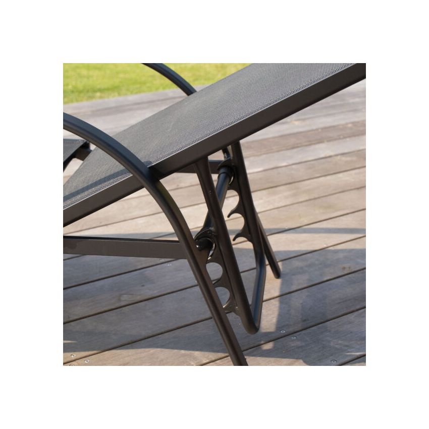 Bain de Soleil pour Jardin SUNSET Noir 