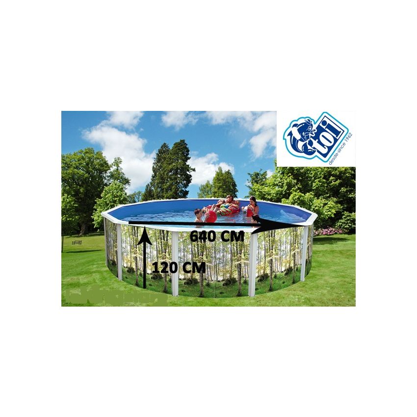 Piscine Ronde BOSQUE Acier 640x H 120cm 