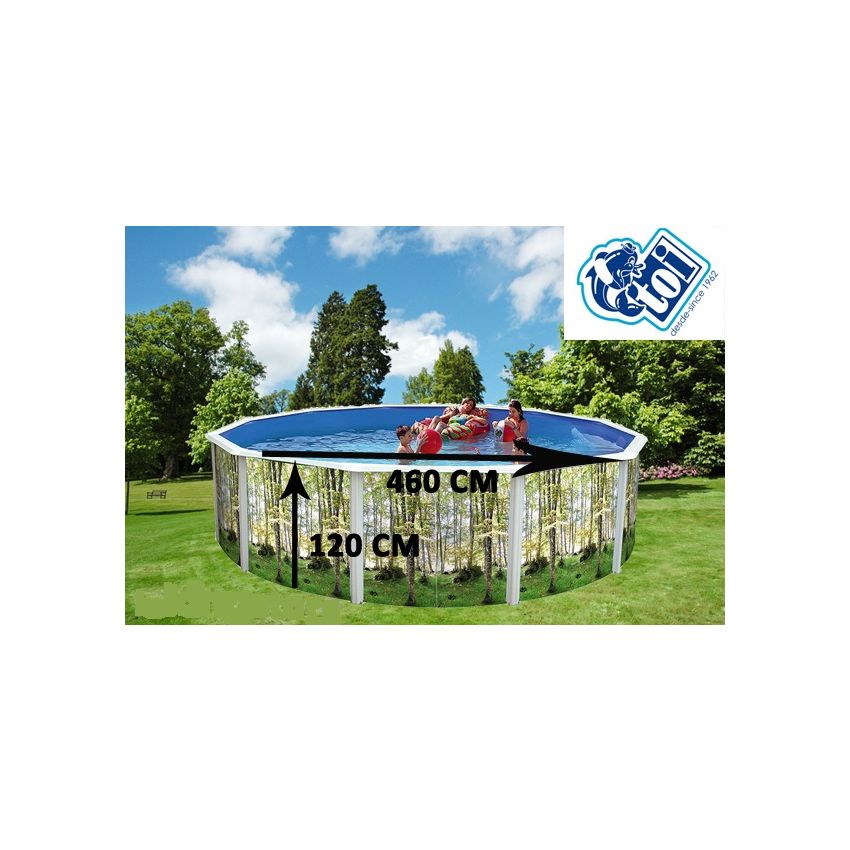 Piscine Ronde BOSQUE Acier 460 x H 120cm 