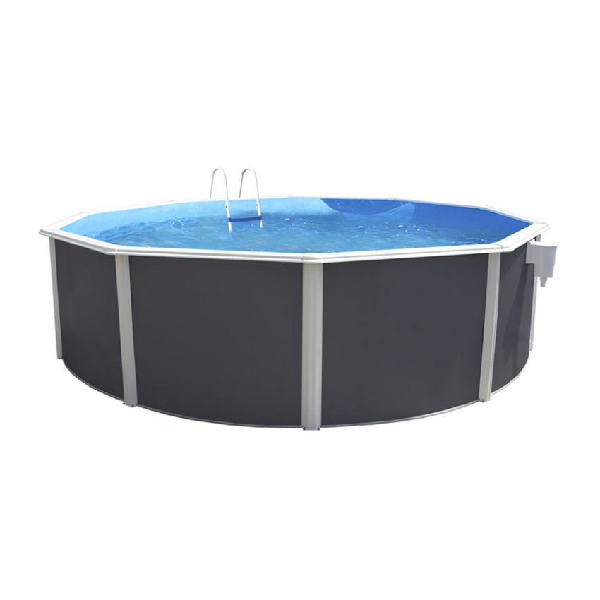 Piscine acier ronde CANARIAS ANTHRACITE 550 x 120 cm