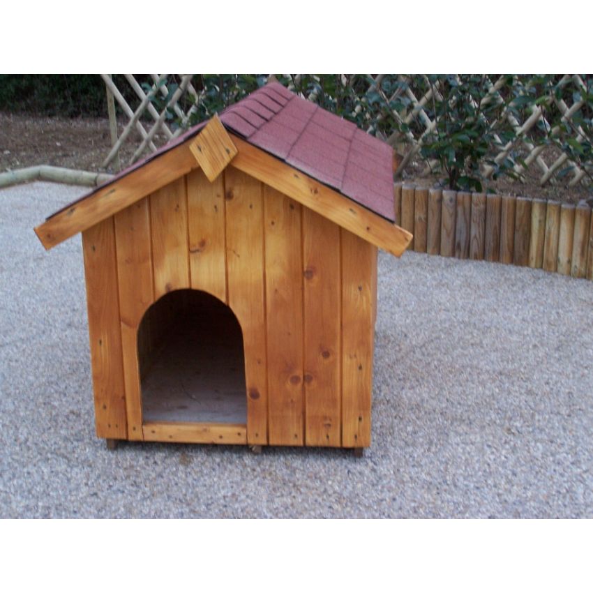Niche à Chien en bois massif 70x110x75cm