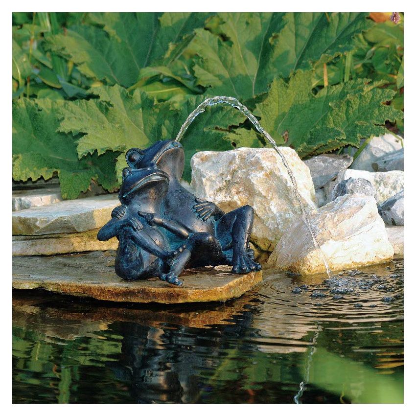 Deux Grenouilles pour Décoration de Bassin de Jardin