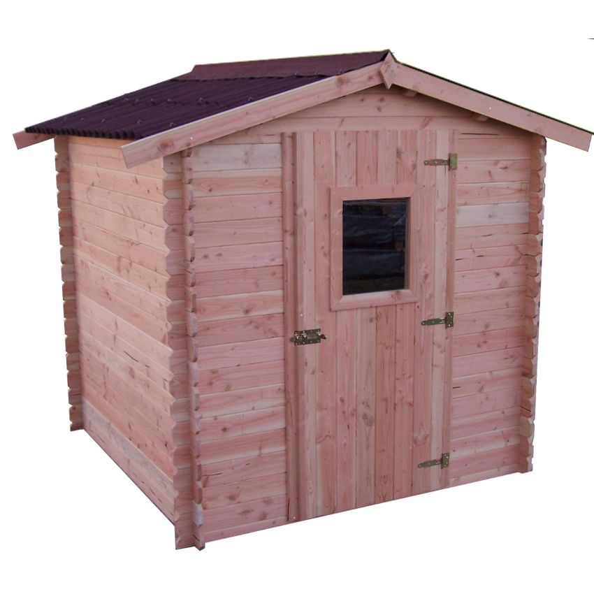 Abri de jardin en bois Douglas massif 3.24m² 210x204cm