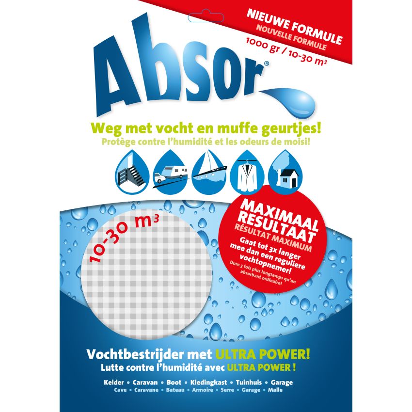 Lot de 2 Déshumidificateurs Absor 1000 Grammes