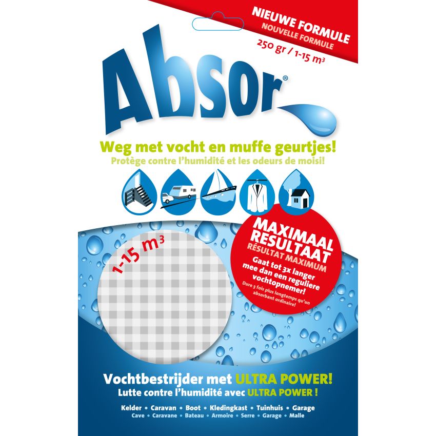 Lot de 4 Déshumidificateurs Absor 250 Grammes