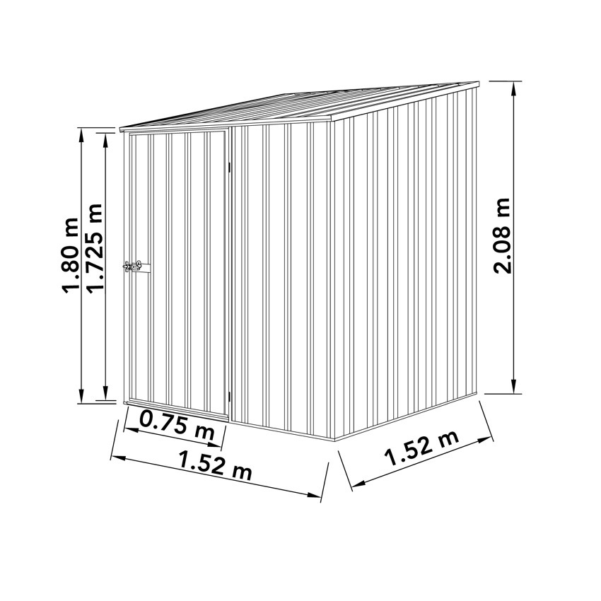 Abris de jardin en métal Cooper 2.2 m2