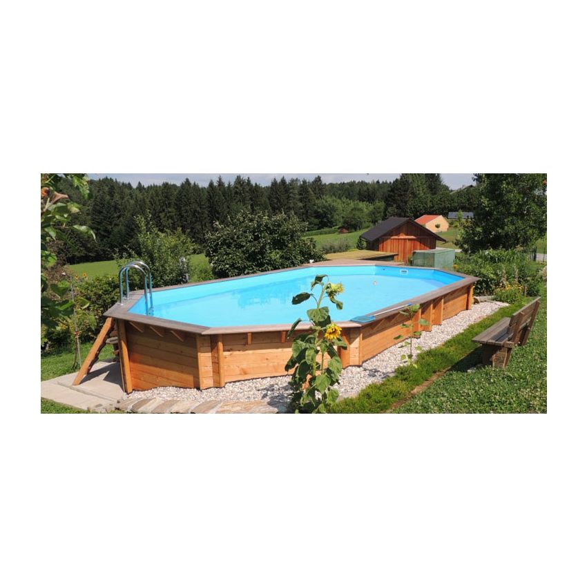 Piscine bois Allongée UBBINK AQUABELLE 750x400x130cm
